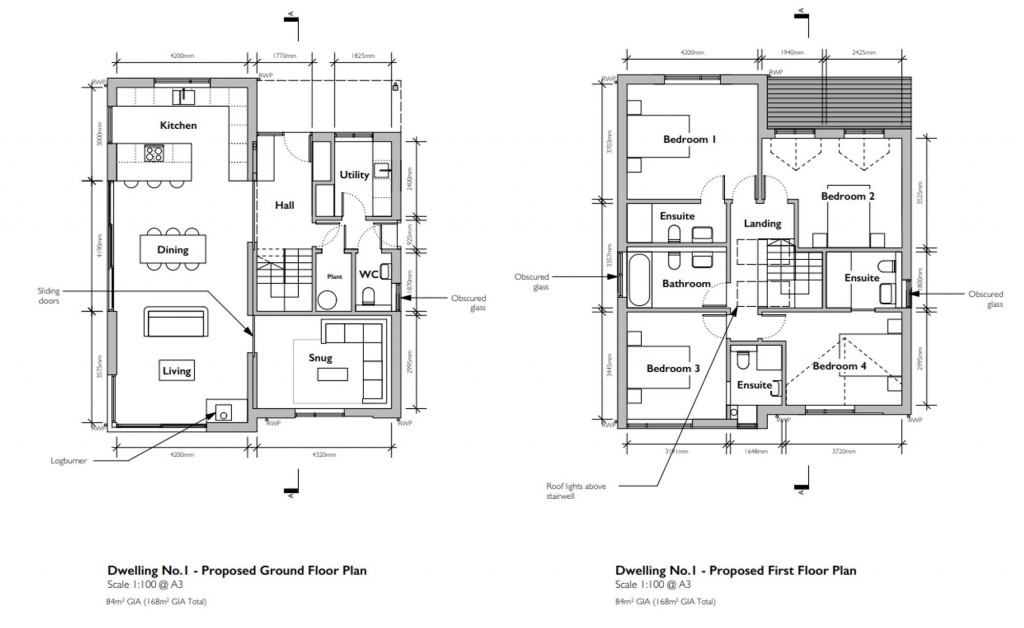 Floorplans For Rosudgeon, Penzance, Cornwall