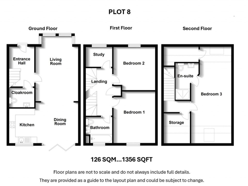 Floorplans For Plots 6, 7 and 8. Greenway Drive, (Firsby Avenue) Shirley.