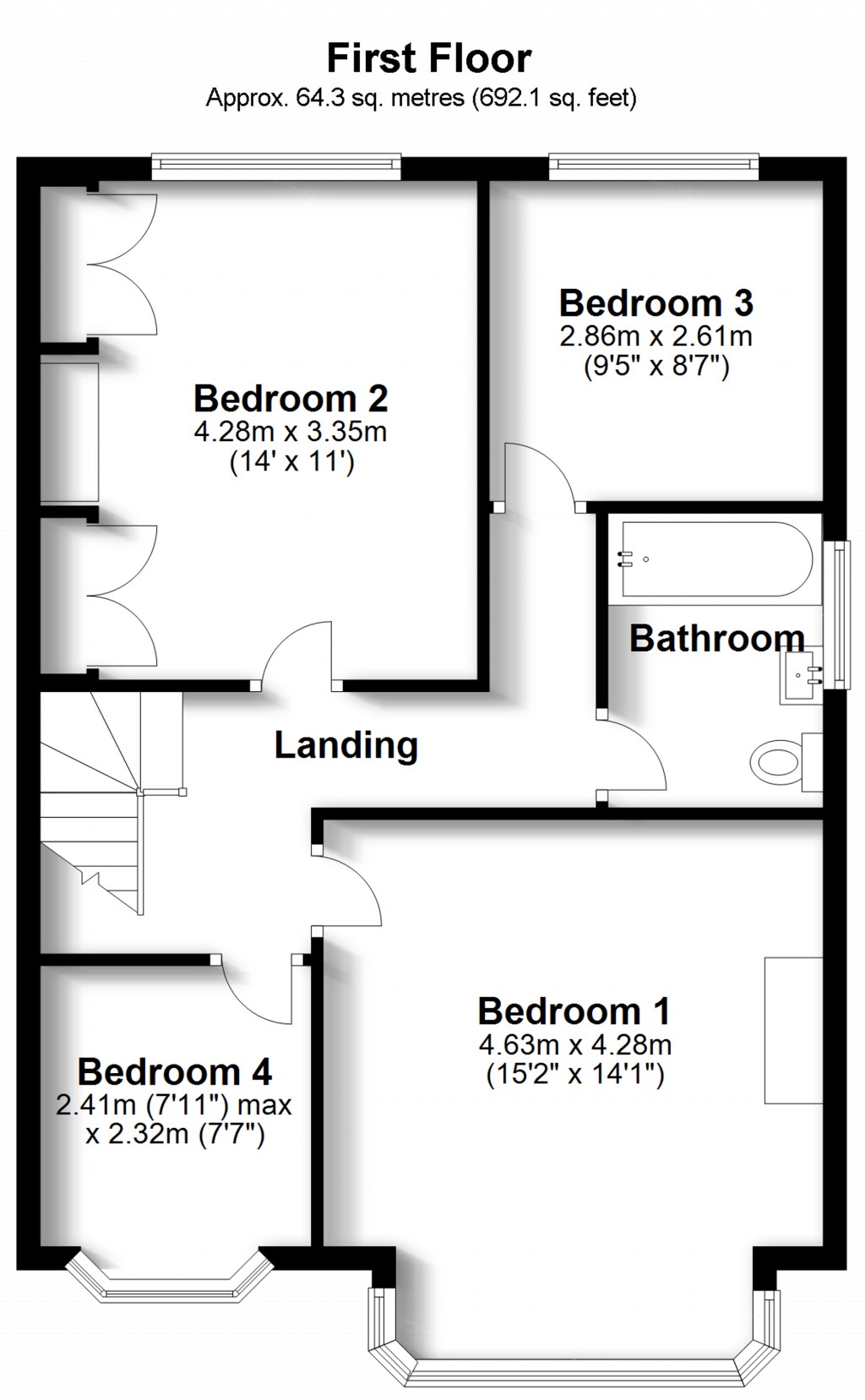 Floorplans For Selwood Road, Shirley Park