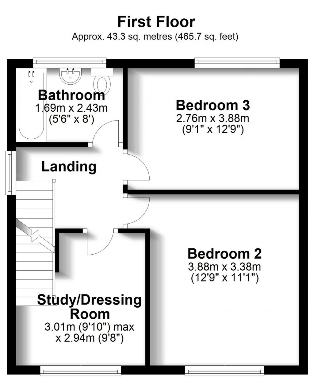 Floorplans For Chamberlain Crescent, West Wickham