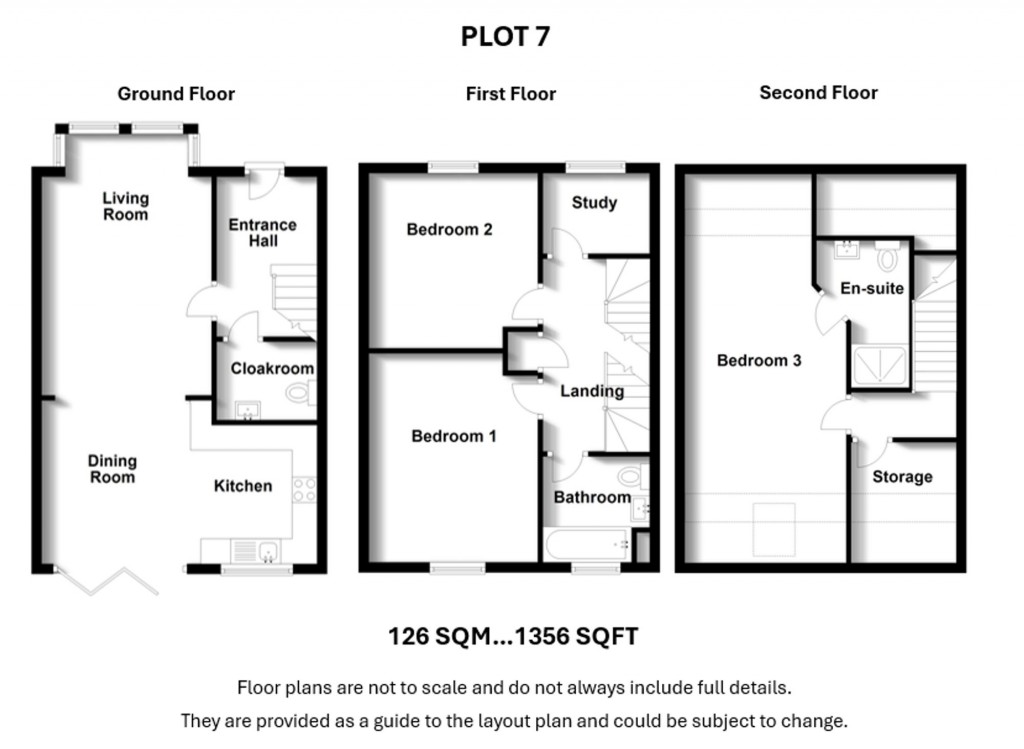 Floorplans For Plot 7. Greenway Drive, (Firsby Avenue) Shirley.