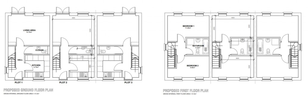 Floorplans For Development Opportunity, Willenhall